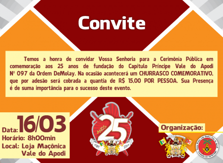 Convite - Aniversário de 25 anos